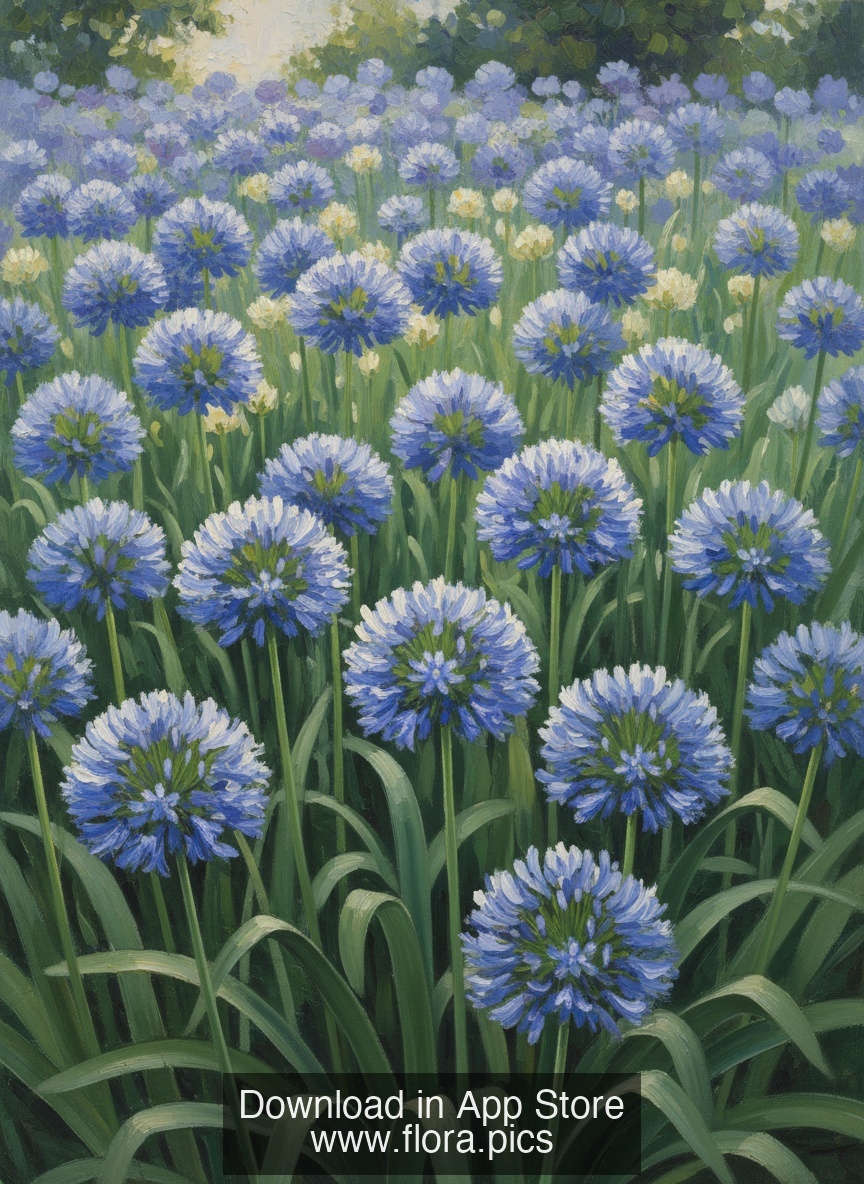 African Lily - Agapanthus praecox flower puzzle art
