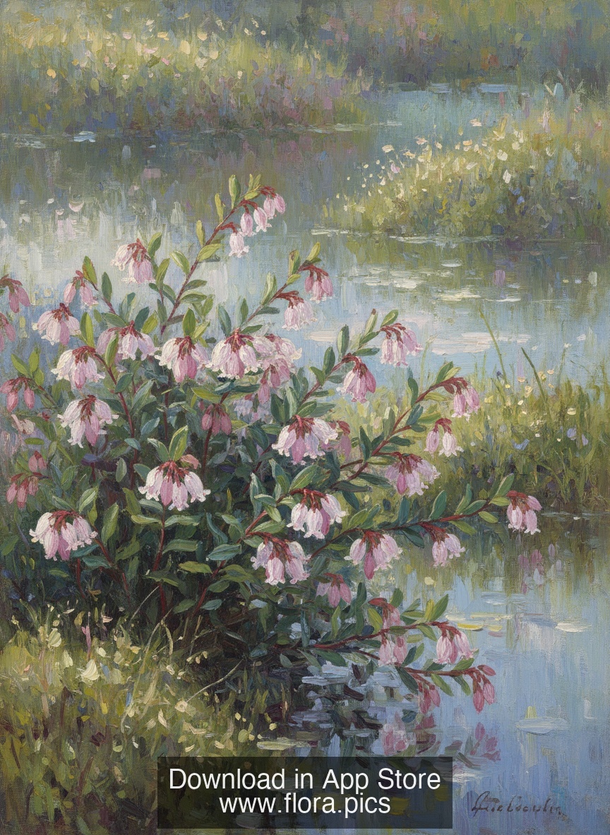 Bog Rosemary - Andromeda polifolia flower puzzle art
