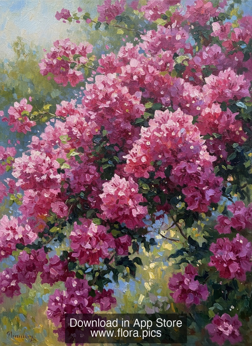 Paper Flower - Bougainvillea glabra flower puzzle art