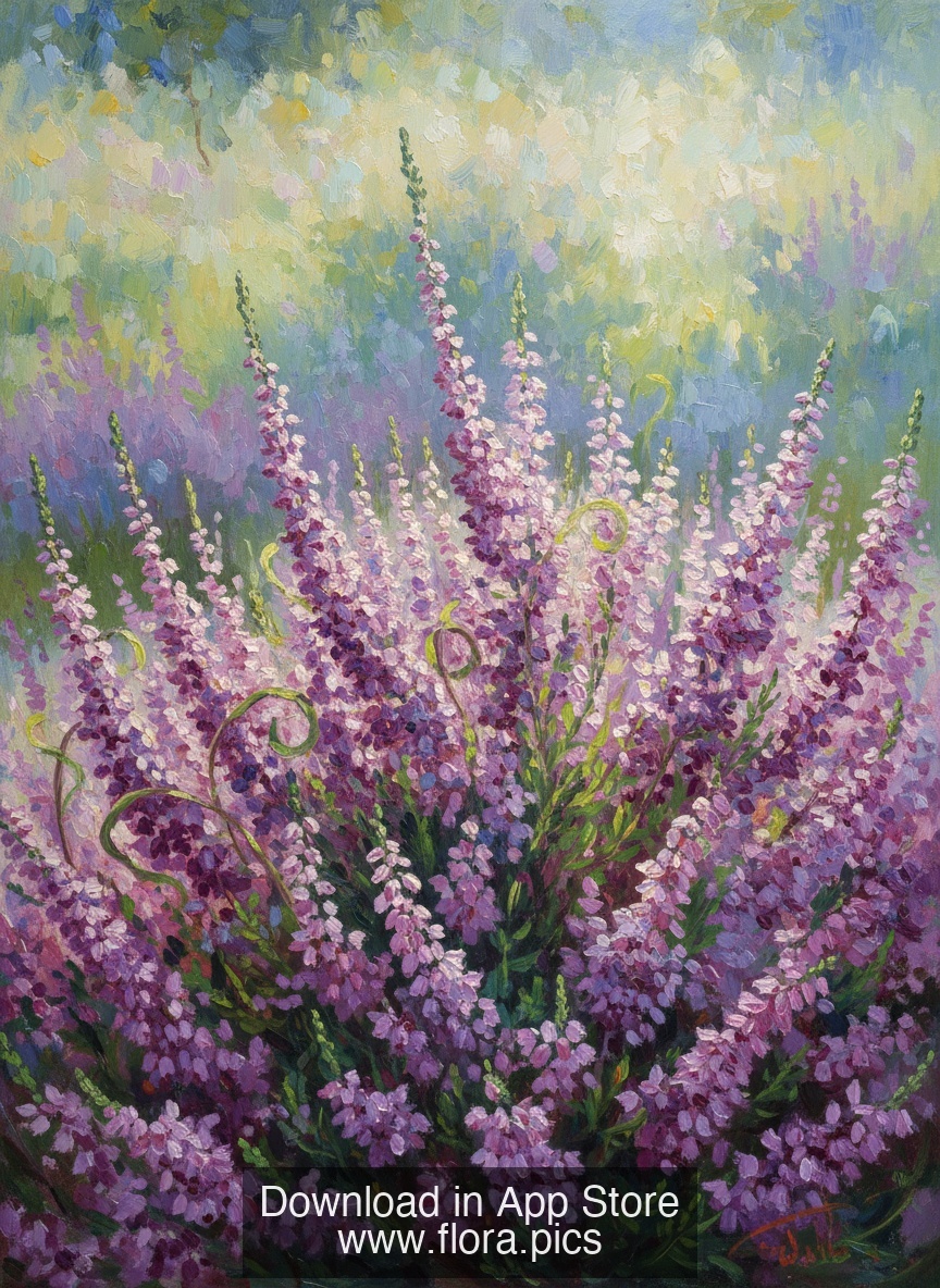 Heather - Calluna vulgaris flower puzzle art