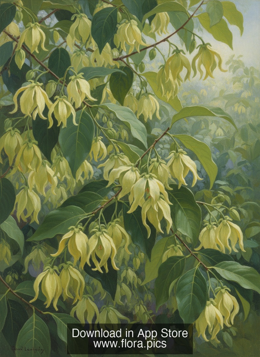 Ylang-Ylang - Cananga odorata flower puzzle art