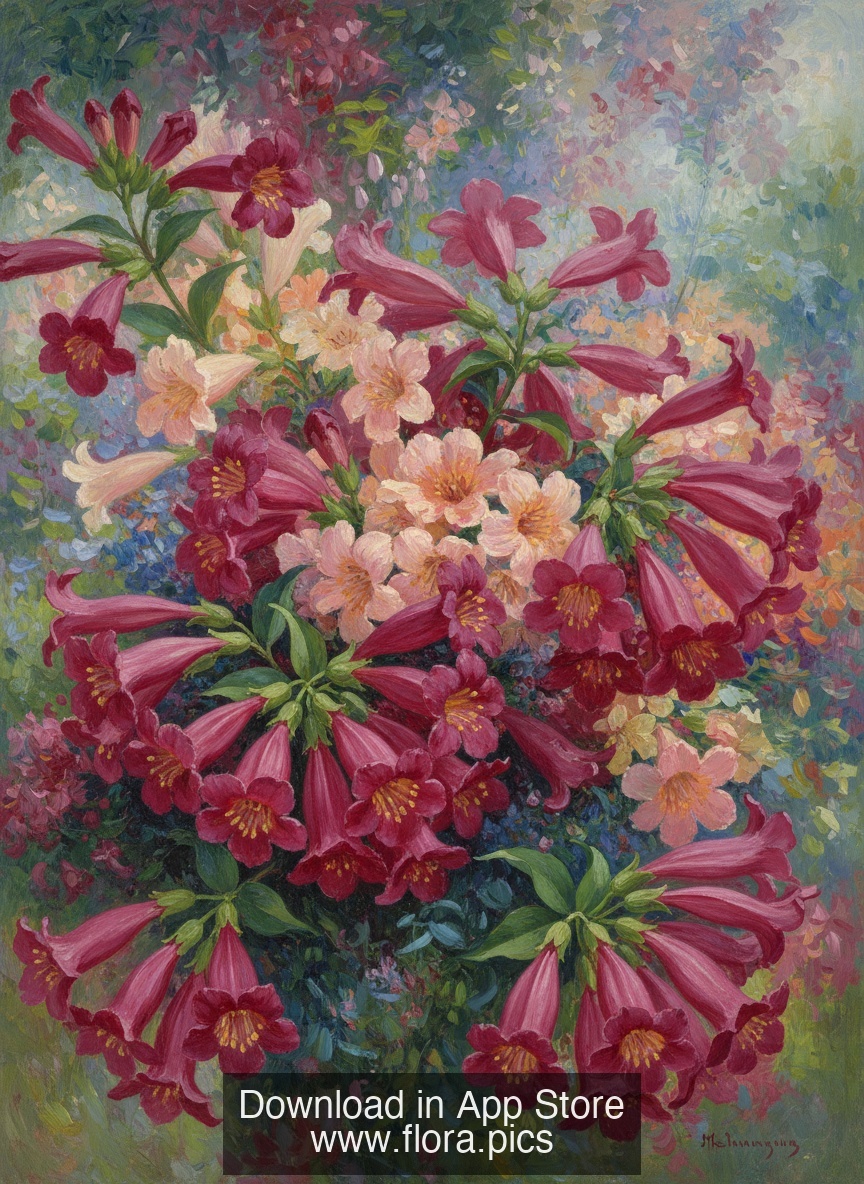 Sacred Flower of the Incas - Cantua buxifolia flower puzzle art