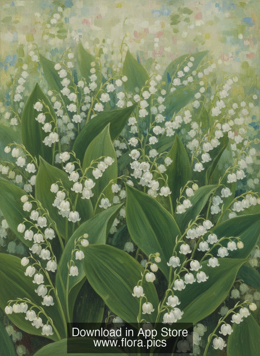 Lily of the Valley - Convallaria majalis flower puzzle art