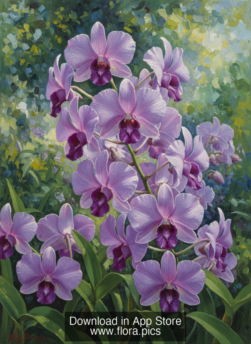 Cooktown Orchid - Dendrobium bigibbum flower puzzle art