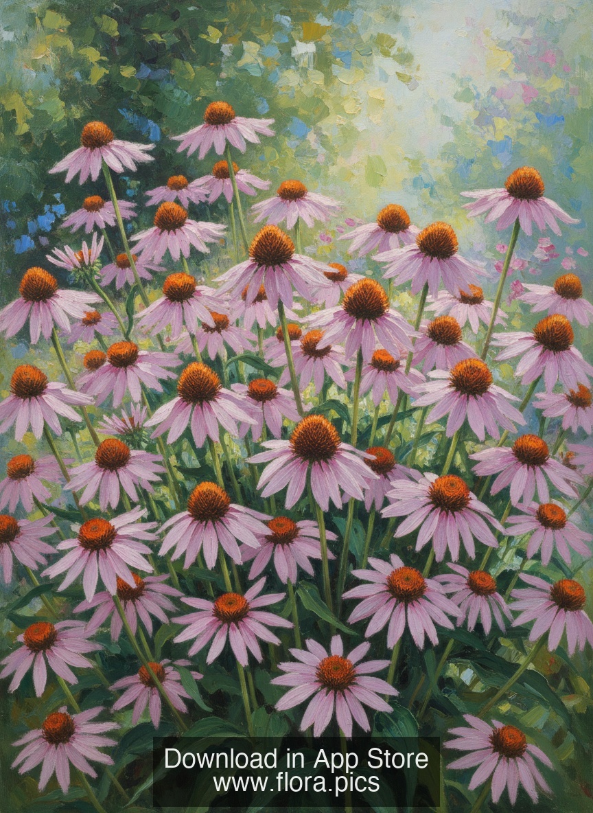 Purple Coneflower - Echinacea purpurea flower puzzle art