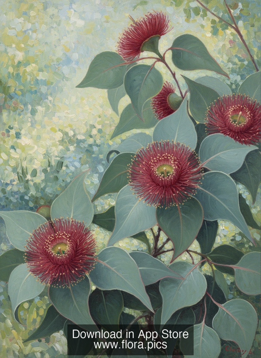 Mottlecah - Eucalyptus macrocarpa flower puzzle art