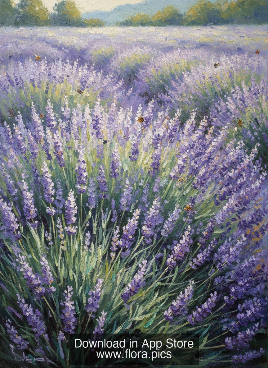 English Lavender - Lavandula angustifolia flower puzzle art