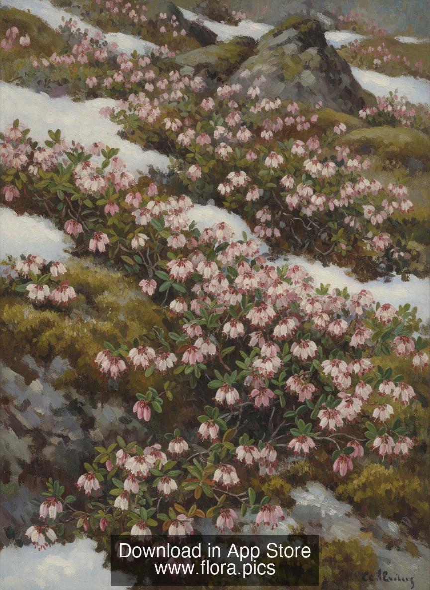 Alpine Azalea - Loiseleuria procumbens flower puzzle art