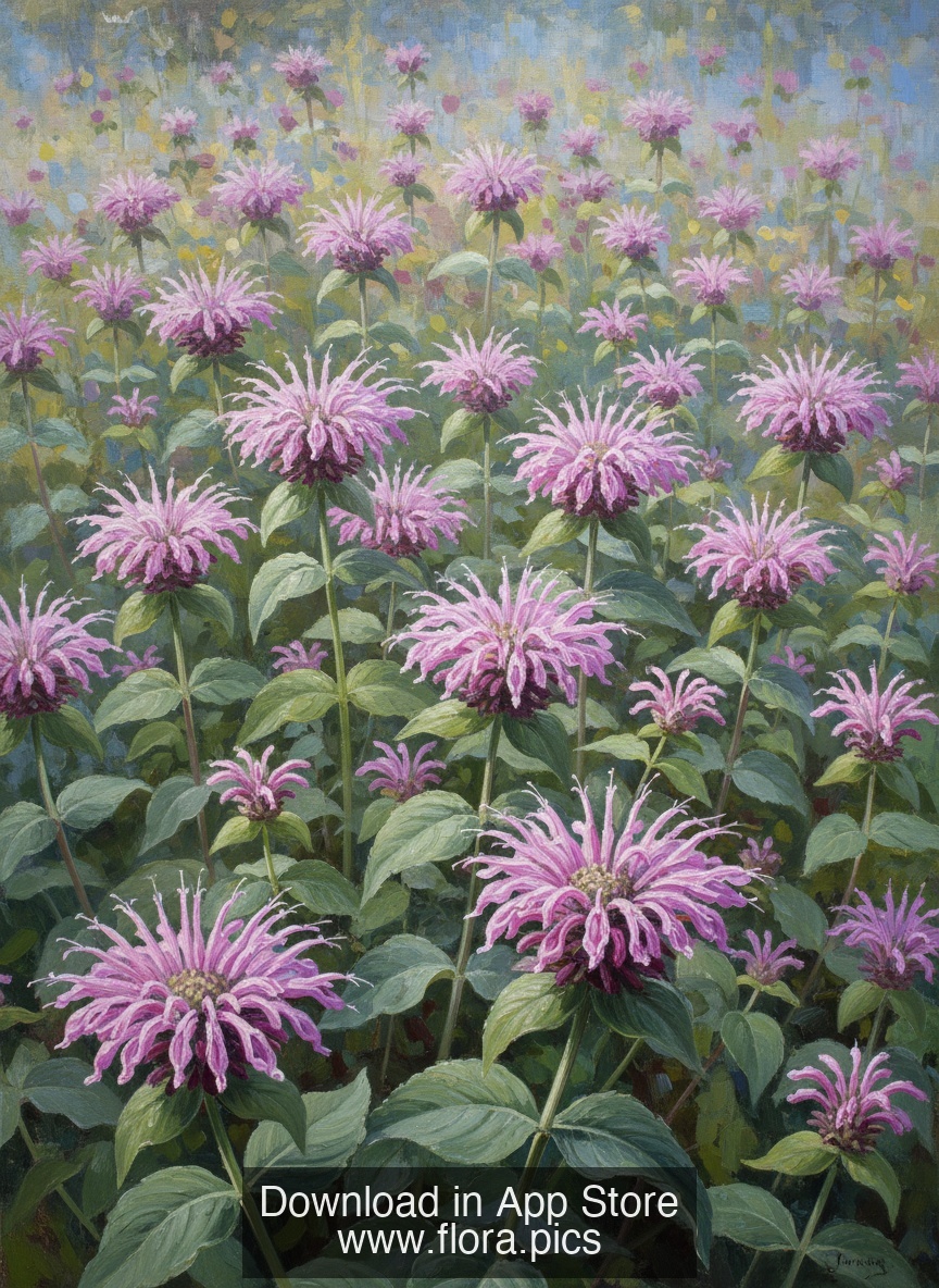 Wild Bergamot - Monarda fistulosa flower puzzle art