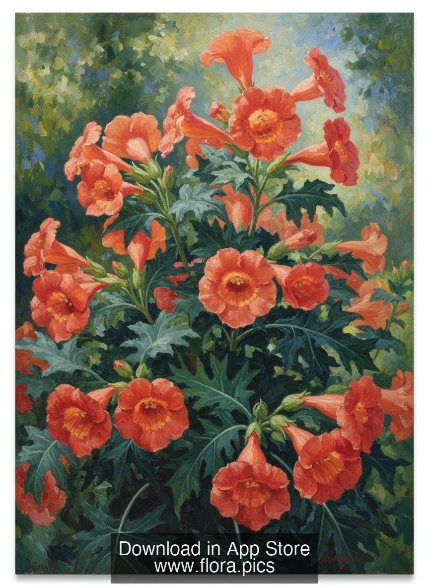 Climbing Mutisia - Mutisia decurrens flower puzzle art