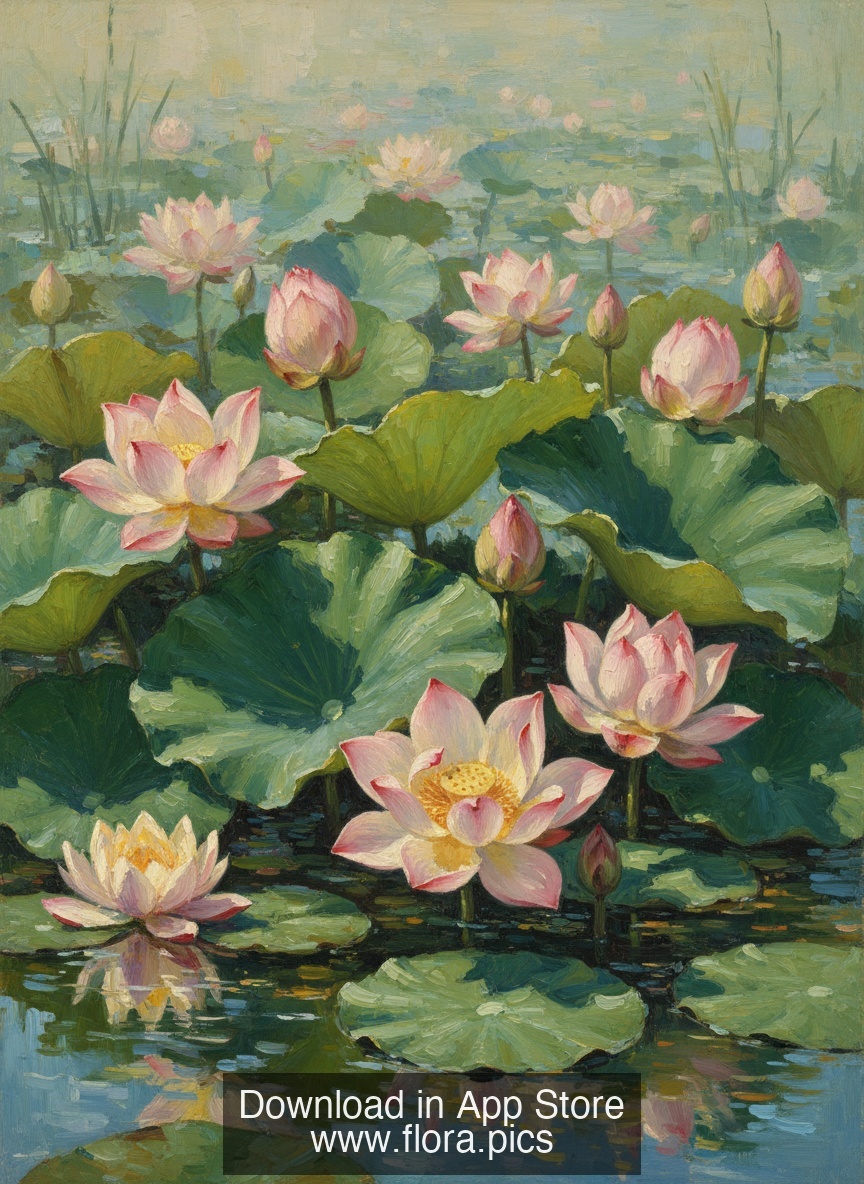 Sacred Lotus - Nelumbo nucifera flower puzzle art