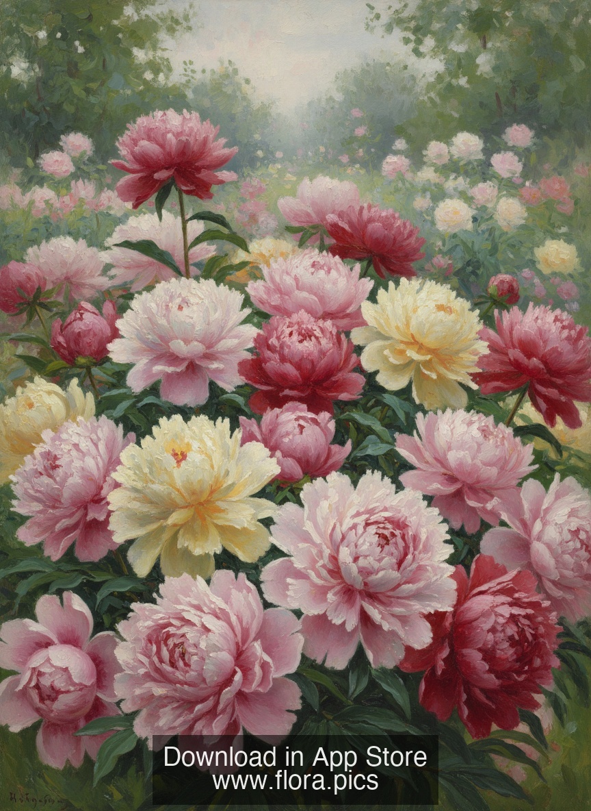 Tree Peony - Paeonia suffruticosa flower puzzle art