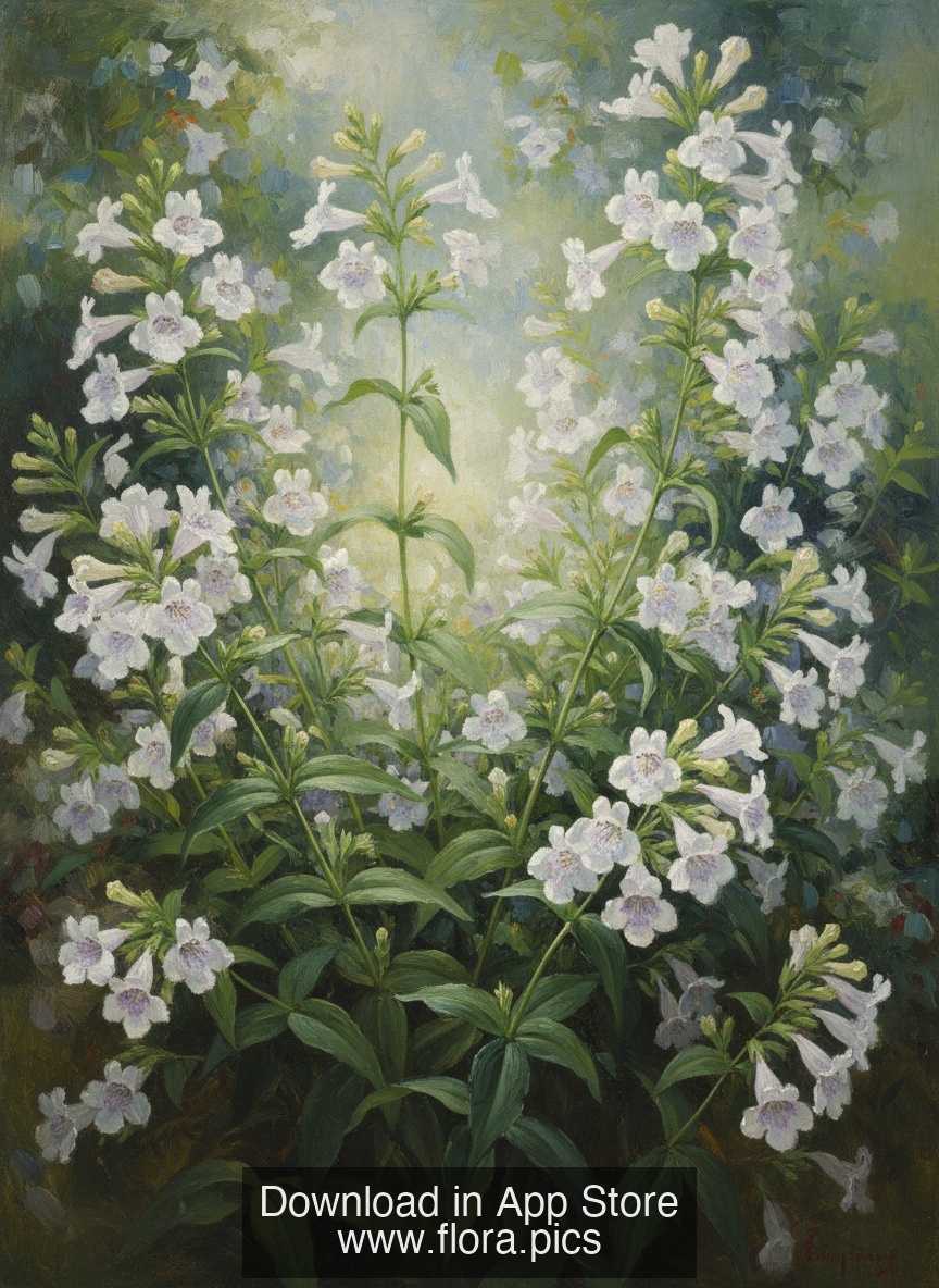 Foxglove Beardtongue - Penstemon digitalis flower puzzle art