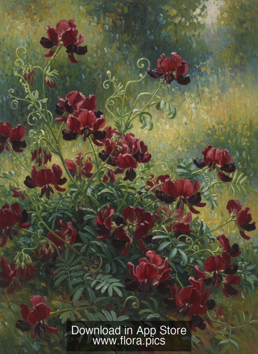 Sturt's Desert Pea - Swainsona formosa flower puzzle art
