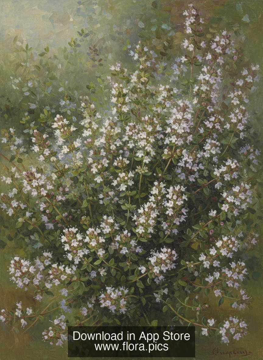 Common Thyme - Thymus vulgaris flower puzzle art