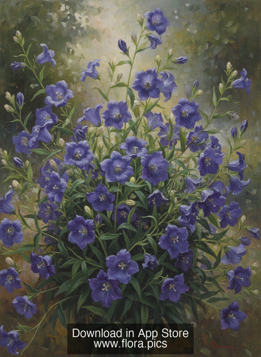 Royal Bluebell - Wahlenbergia gloriosa flower puzzle art
