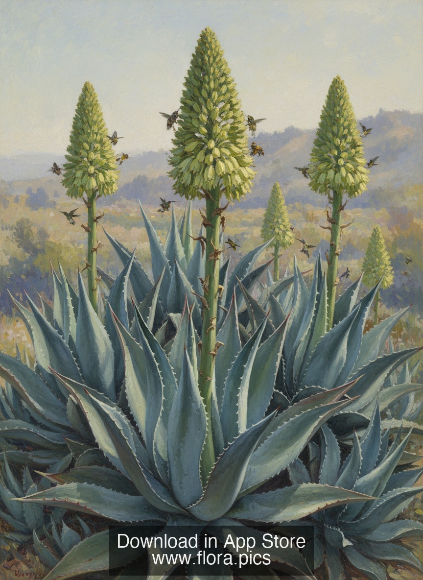 Parry's Agave - Agave parryi flower puzzle art
