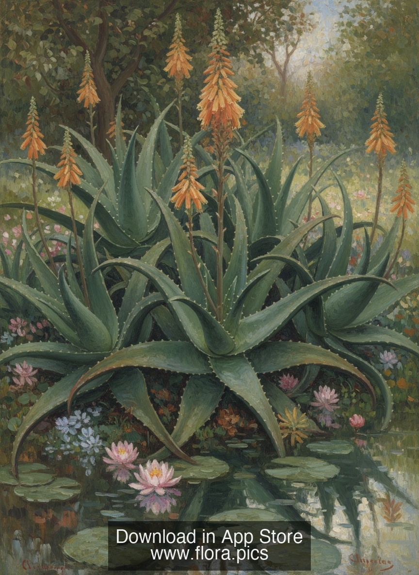 Aloe Vera - Aloe vera flower puzzle art