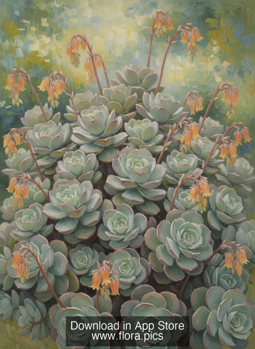 Pig's Ear - Cotyledon orbiculata flower puzzle art