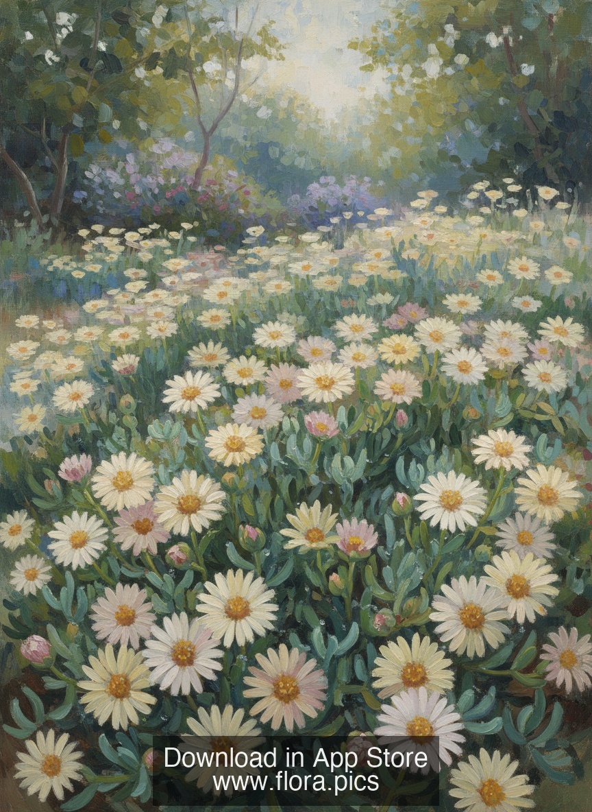 Rounded Noon-flower - Disphyma crassifolium flower puzzle art