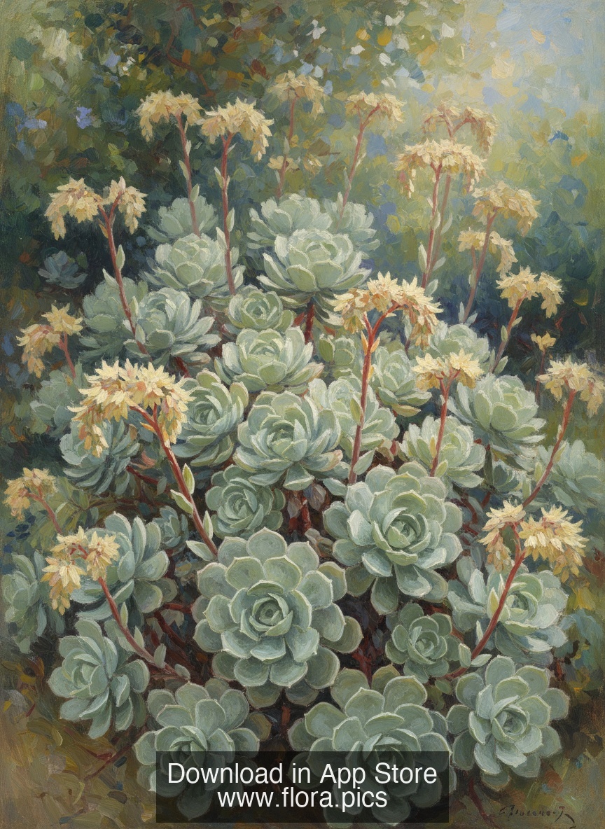 Chalk Dudleya - Dudleya pulverulenta flower puzzle art
