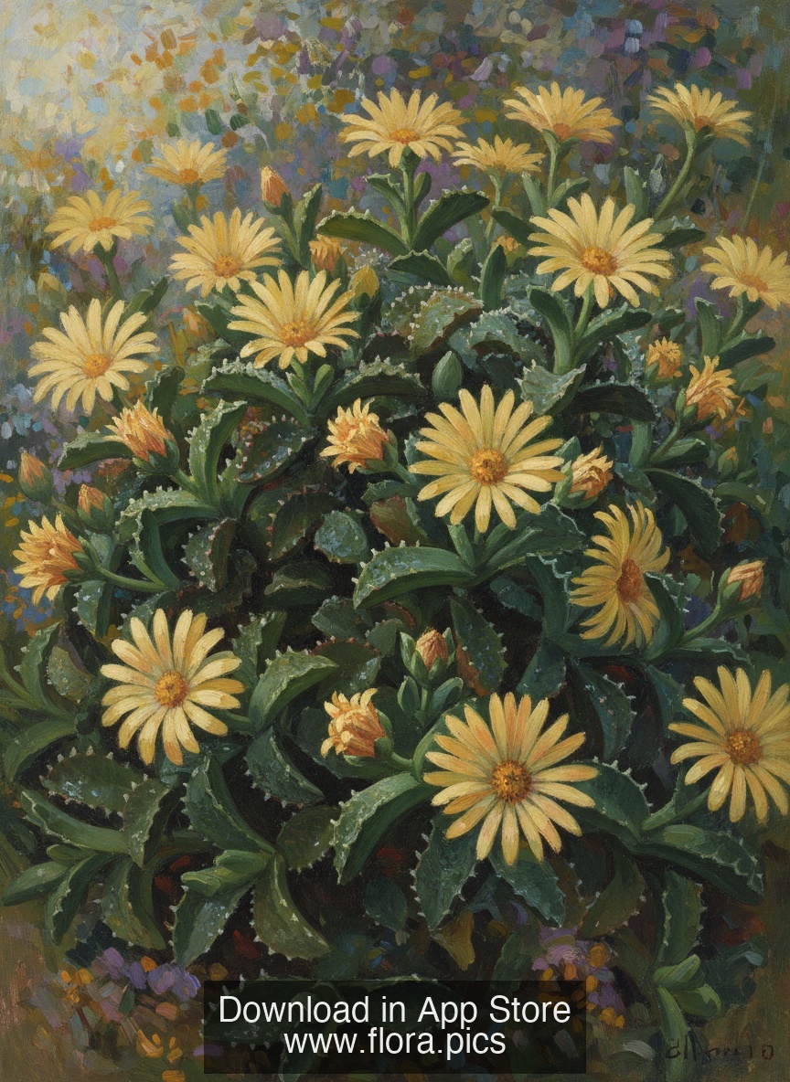 Tiger Jaws - Faucaria tigrina flower puzzle art