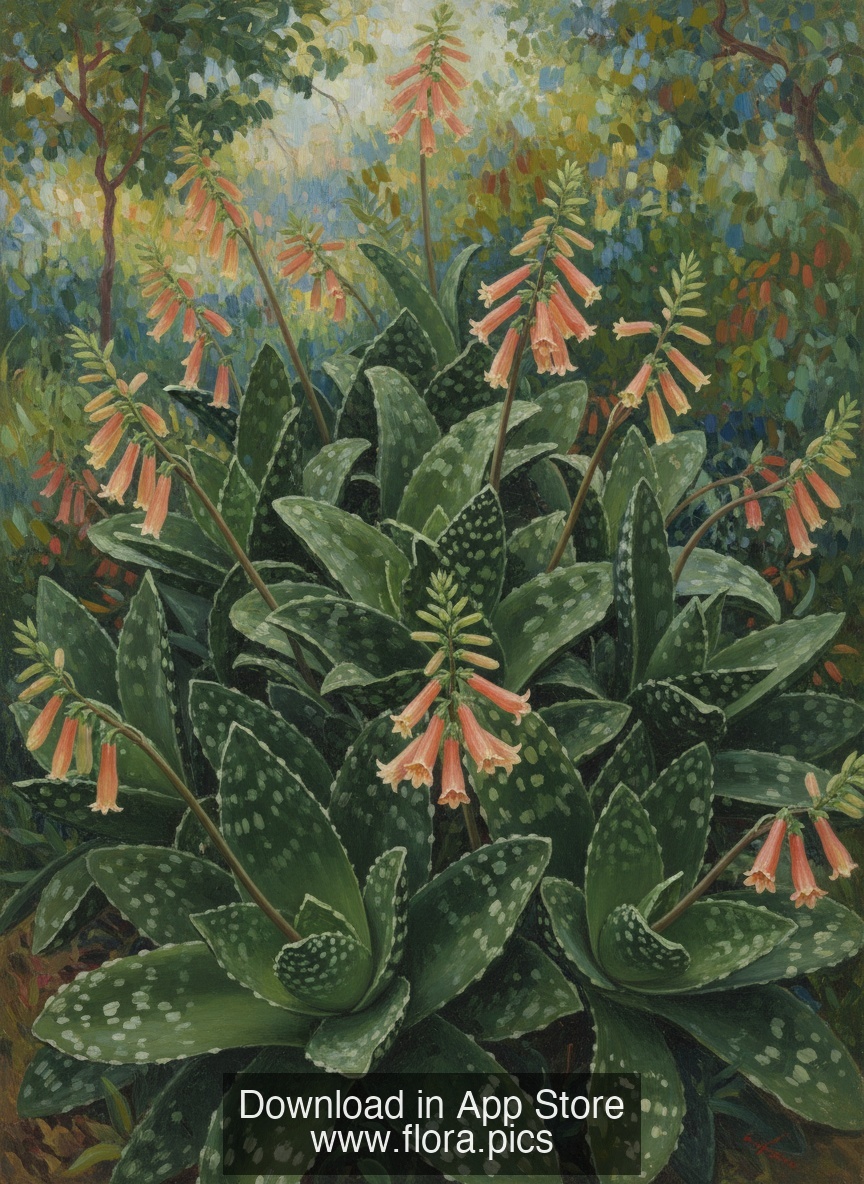 Lawyer's Tongue - Gasteria bicolor flower puzzle art