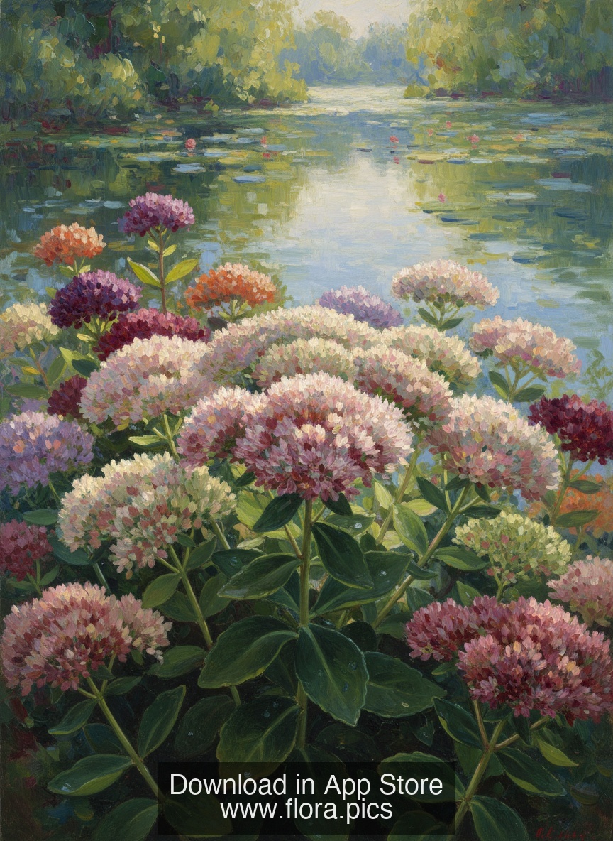 Showy Stonecrop - Hylotelephium spectabile flower puzzle art
