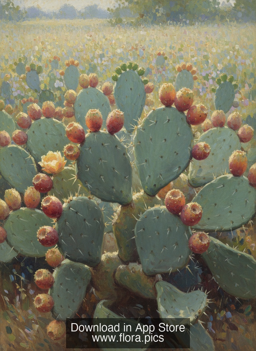 Prickly Pear - Opuntia ficus-indica flower puzzle art