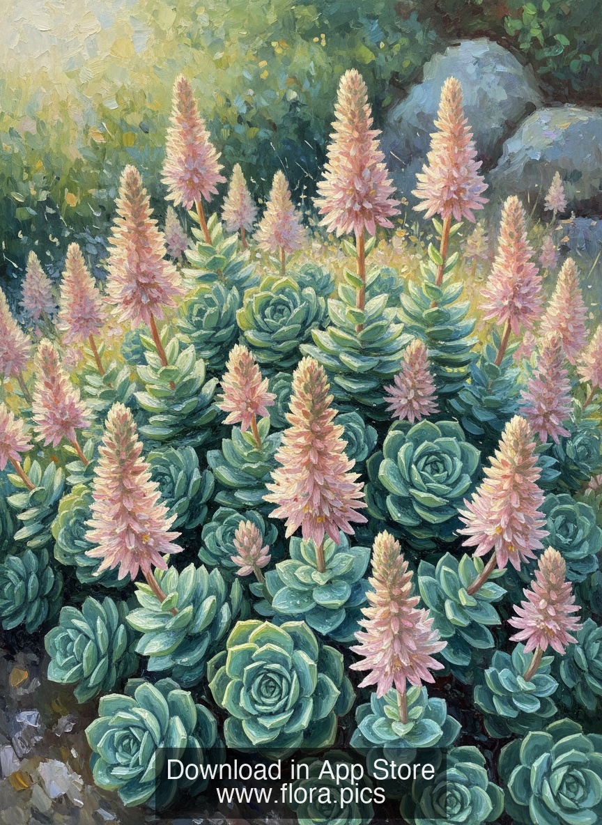 Chinese Dunce Cap - Orostachys iwarenge flower puzzle art