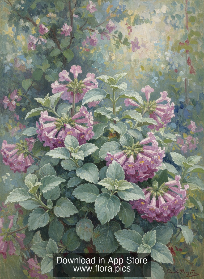 Silver Spurflower - Plectranthus argentatus flower puzzle art