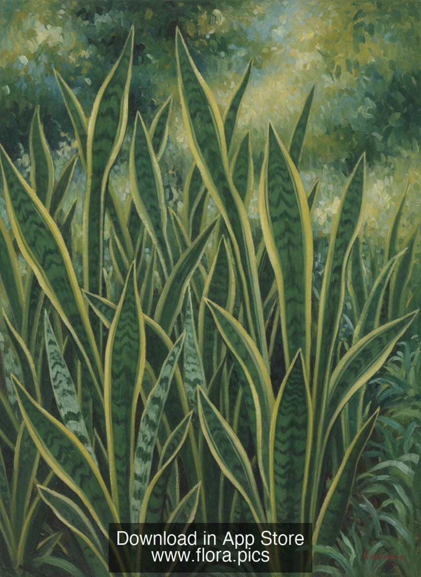 Snake Plant - Sansevieria trifasciata flower puzzle art