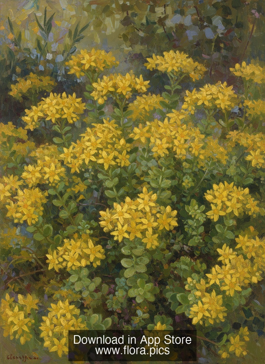 Northern Biting Stonecrop - Sedum acre scandinavicum flower puzzle art