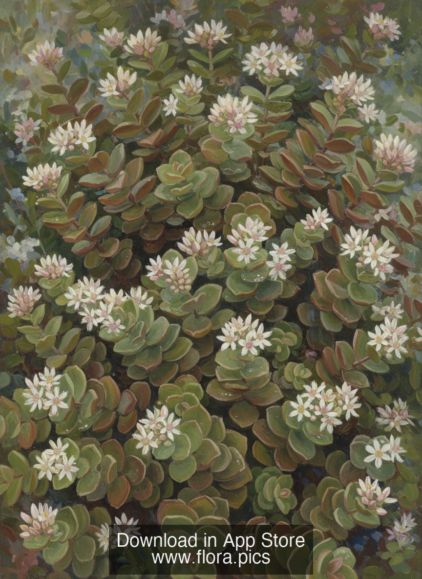 Australian Stonecrop - Sedum australiense flower puzzle art