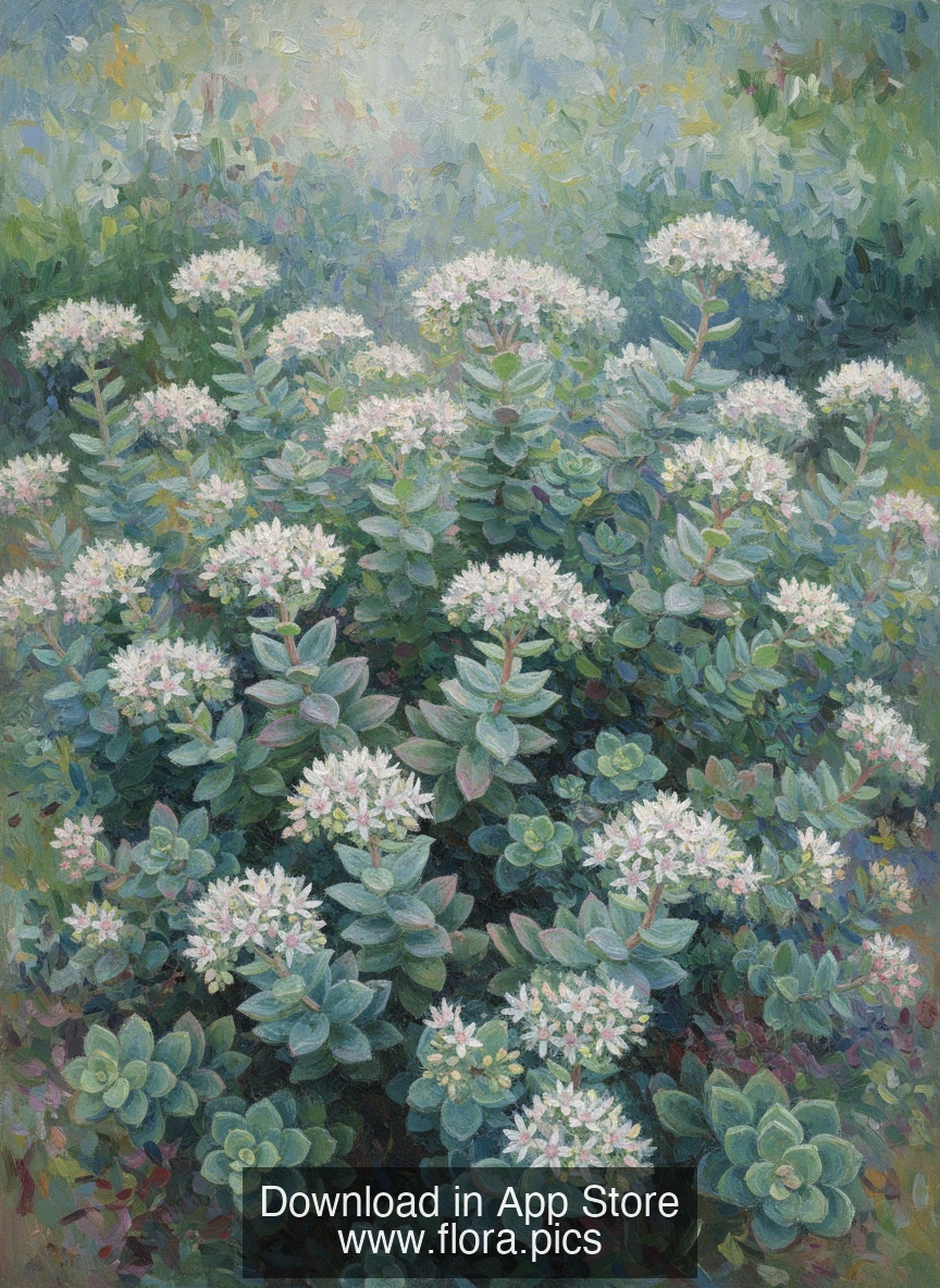 Spanish Stonecrop - Sedum hispanicum flower puzzle art