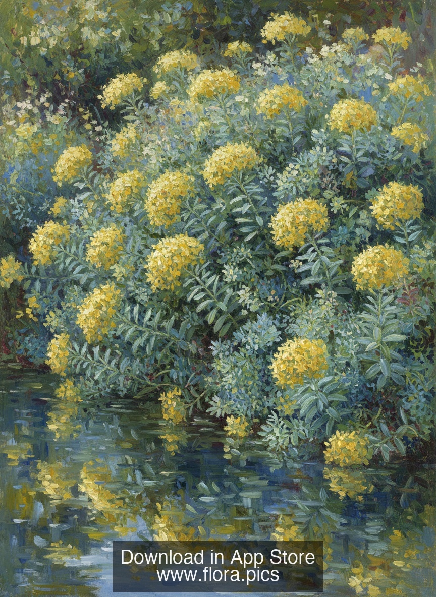 Blue Stonecrop - Sedum reflexum flower puzzle art
