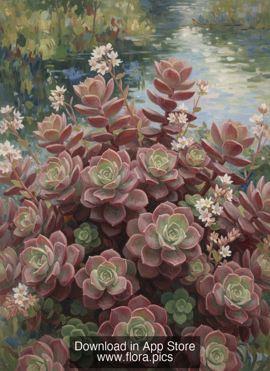 Jelly Bean Plant - Sedum rubrotinctum flower puzzle art