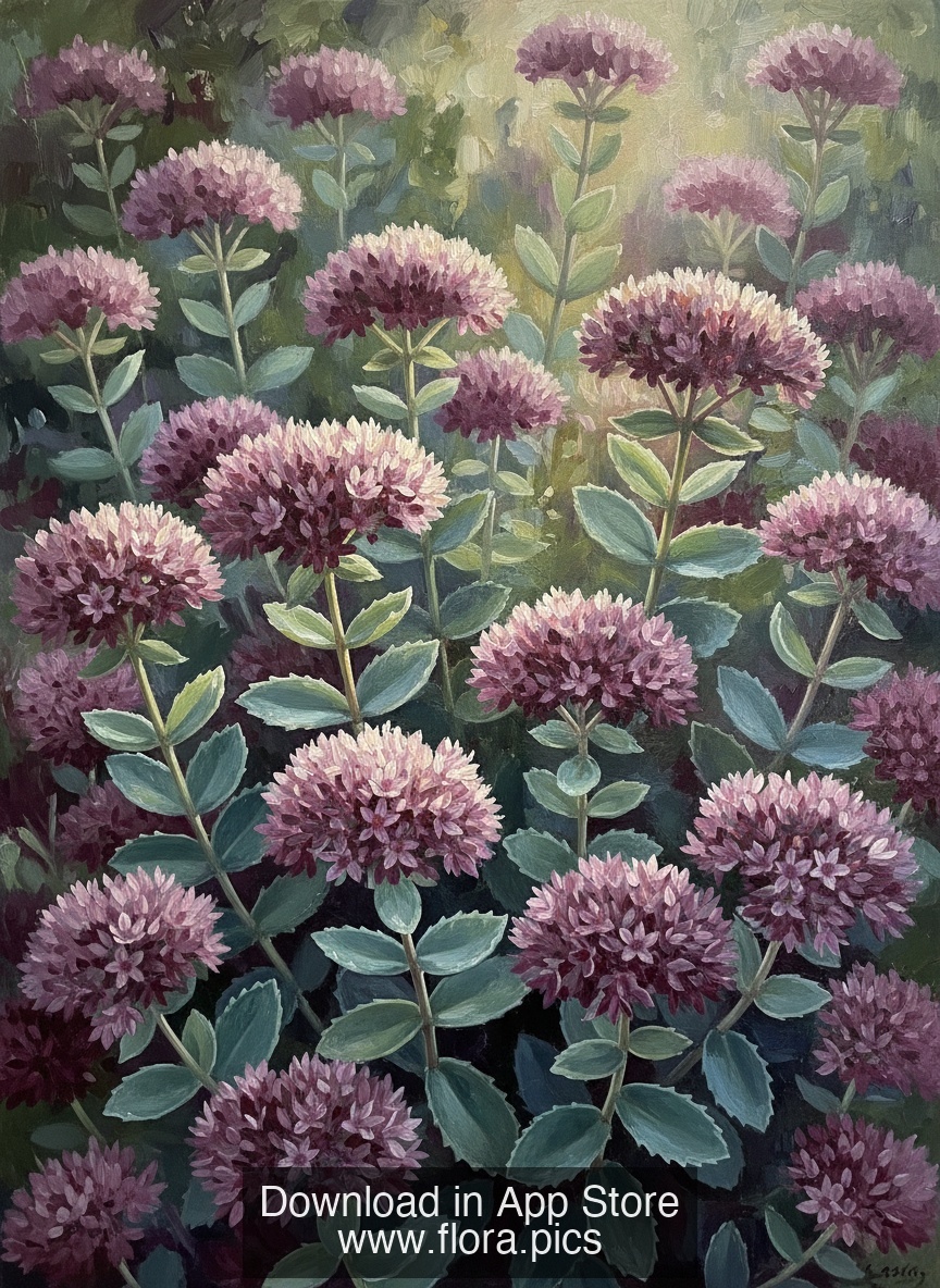 Scandinavian Orpine - Sedum telephium scandinavicum flower puzzle art