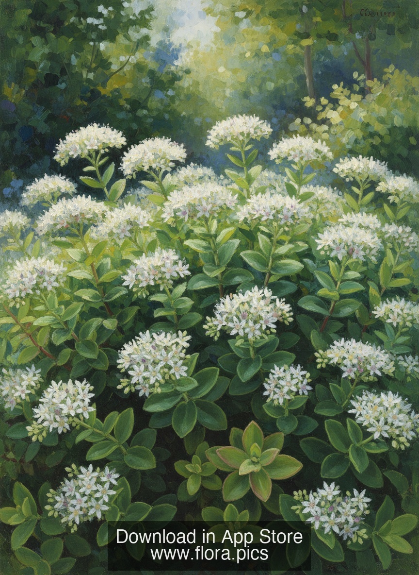 Woodland Stonecrop - Sedum ternatum flower puzzle art