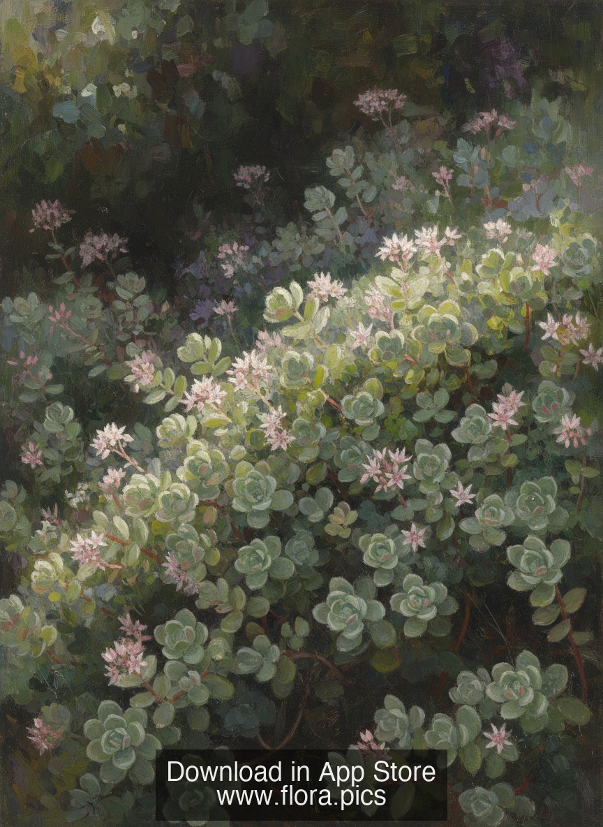Hairy Stonecrop - Sedum villosum flower puzzle art